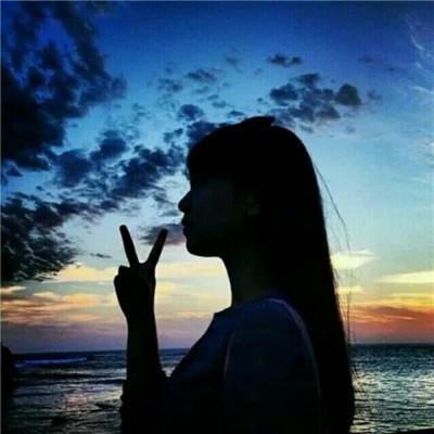 女生头像侧面长发唯美图片精选2018 我们曾经一起看夕阳 第9张