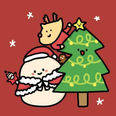 卡通圣诞微信头像高清可爱最新 好看的圣诞节卡通头像大全 第7张
